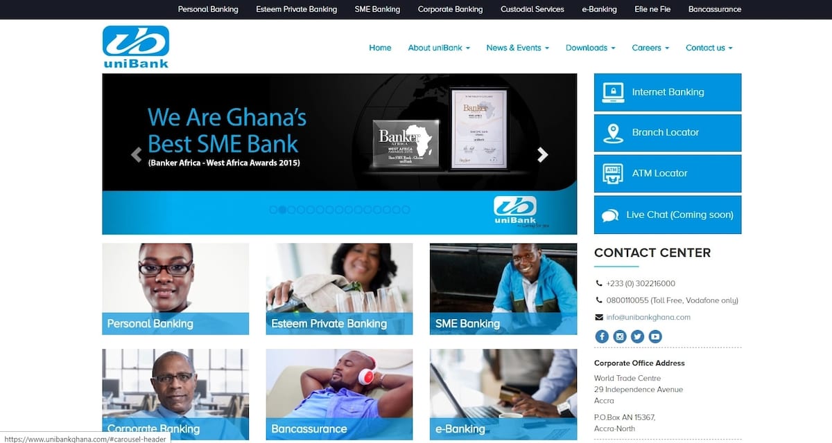 List of Unibank branches in Ghana