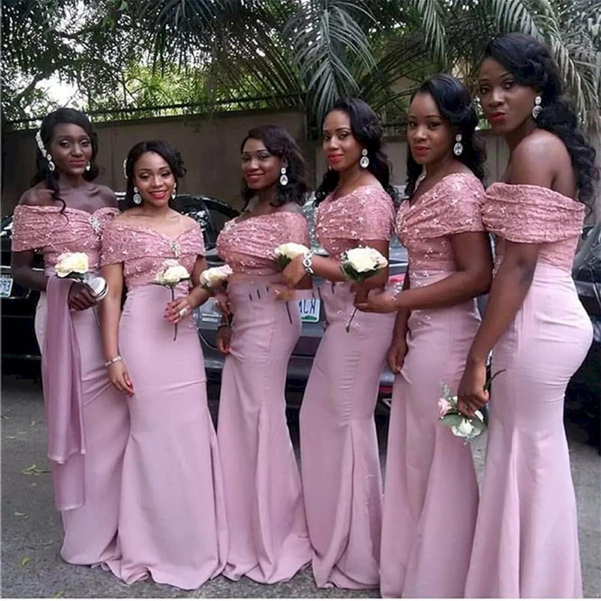 Gorgeous Bridesmaid Dresses in Purple - African Wedding Style
