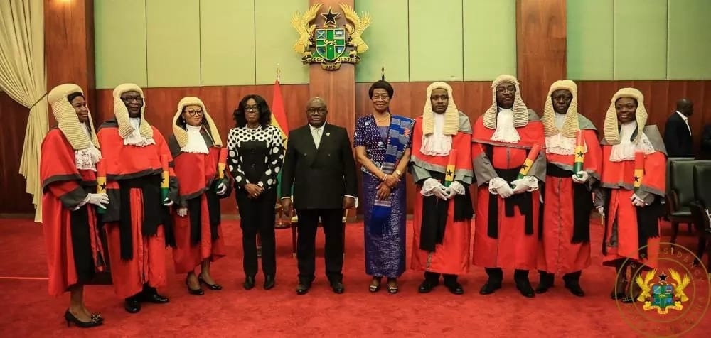 Akufo-Addo swears in new EC chair and 7 High Court judges