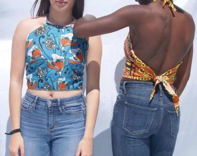 Latest African print crop tops in 2018