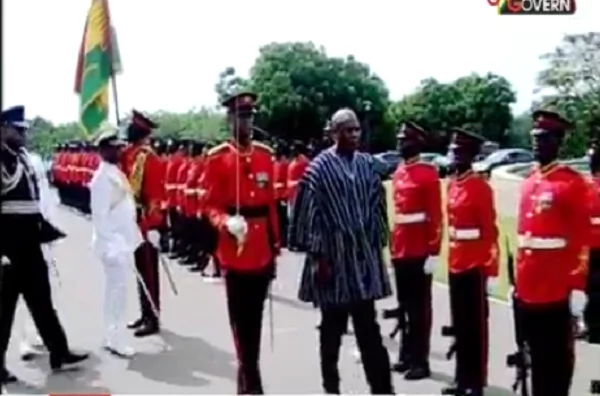 Video of Captain Mahama commanding 2015 indece day parade