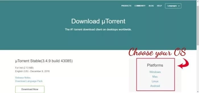 utorrent movie download software for mac