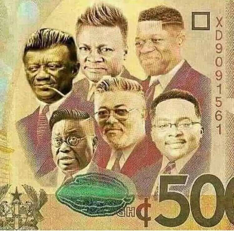 This 500 cedi note with Ghana's dapper presidents will make your weekend magical