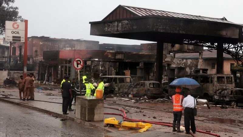 Footage of June 3, 2015 fire and flood disaster in Accra