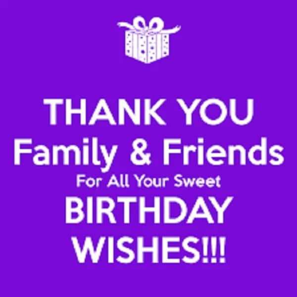 thank you all for your birthday wishes