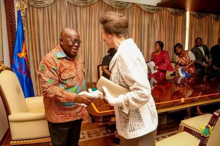 Photos: Akufo-Addo meets Princess Anne at Flagstaff House