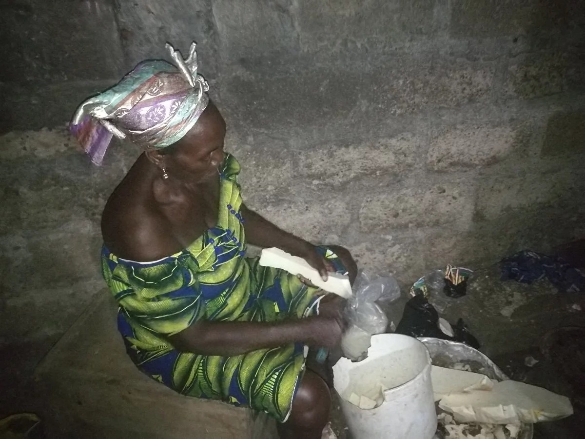 The matriarch has added frying of yam and potatoes to her trade