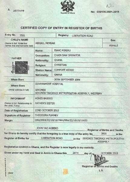 Biometric birth certificate in Ghana YEN COM GH