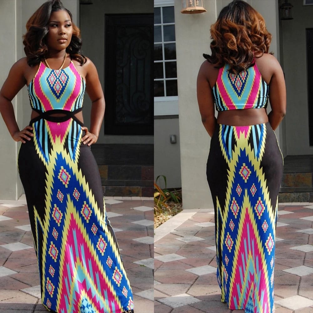 Long dress styles with African print 2020: photos - YEN.COM.GH
