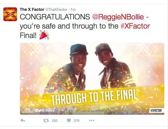 Reggie N Bollie Sail Through To XFactor Finals