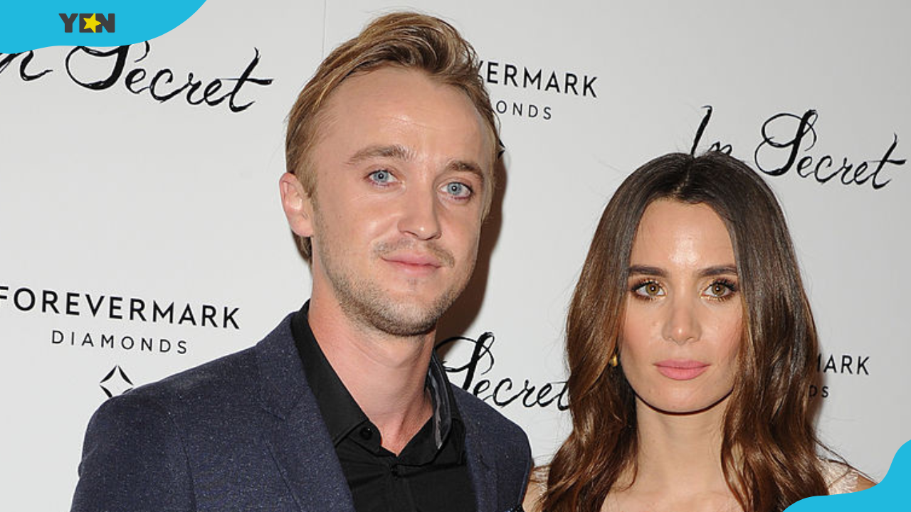 Actor Tom Felton and actress Jade Gordon attend the premiere of 'In Secret' at ArcLight Hollywood in Hollywood, California.