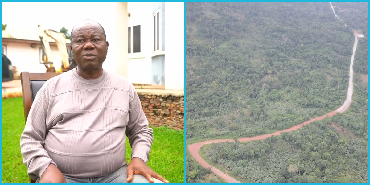 Yaw Sarpong constructs road in Kwahu with his own money