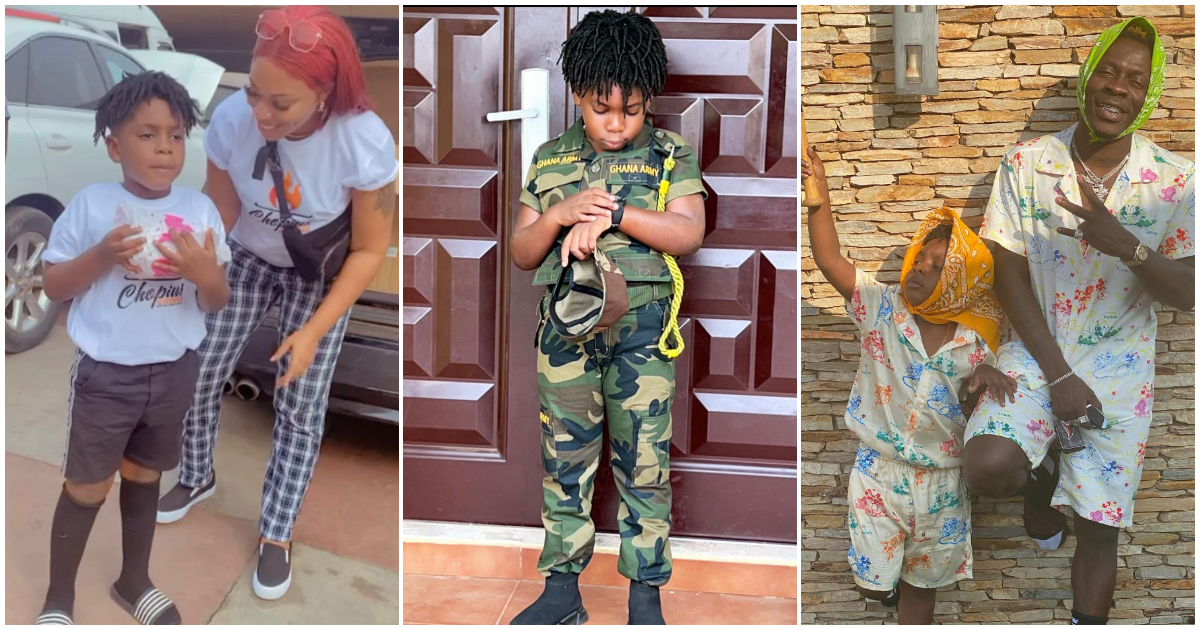 Shatta Wale's son Majesty rocked military uniform to school's career day