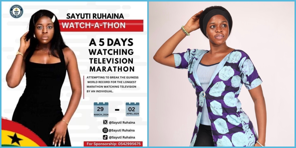 Ghanaian lady Sayuti Ruhaina to attempt Guinness World Record for longest marathon watching television