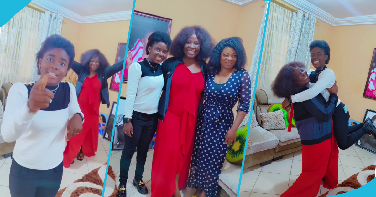 DJ Switch and mother fly from the US to Ghana to surprise Gloria Sarfo at her home