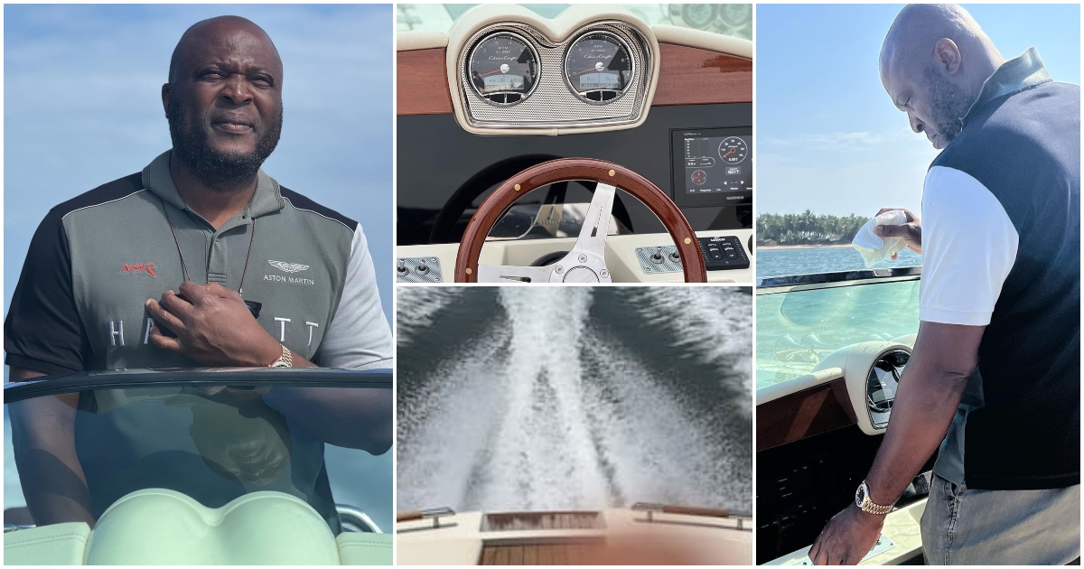 Ibrahim Mahama: Wealthy Ghanaian Business Man Goes On Luxury Cruise In Speed Boat Worth Over GH₵1 million