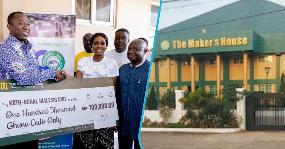 The Maker's House Chapel: Church donates GH¢100k+ to Korle-Bu: “This is the initial deposit”