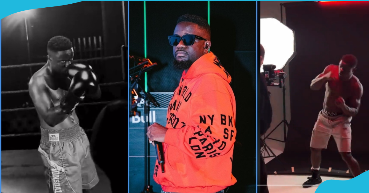 Freezy Macbones challenges Sarkodie in the boxing ring in new video, excites many