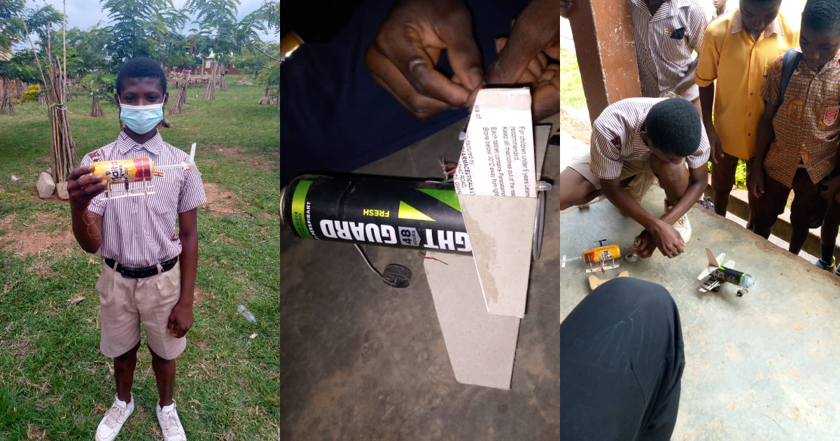 Ghana's got talent: JHS student Atta Gad builds flying plane with can of malt