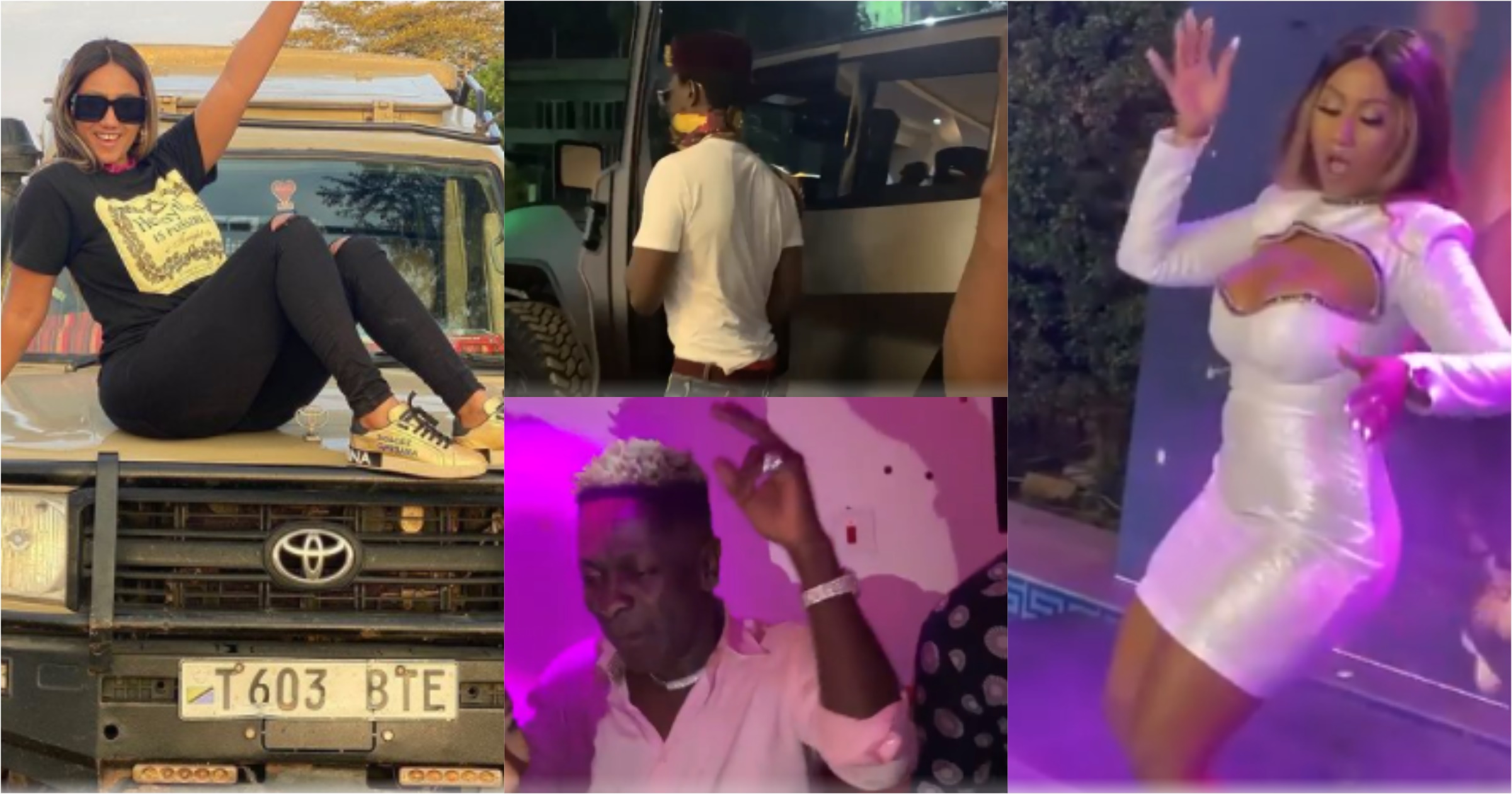 Hajia4Real, Nana Cheddar, other stars flaunt luxurious cars at her Badder Than party (Video)