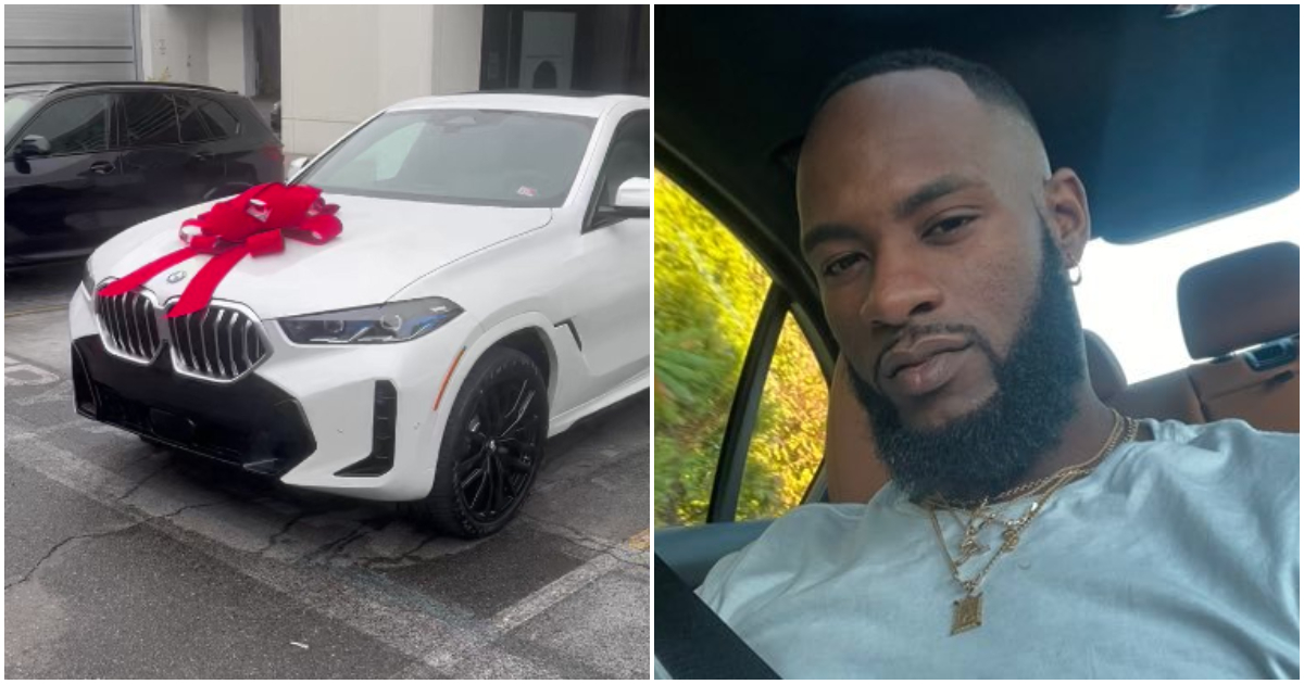 Photos of Adonis Williams and his new car.