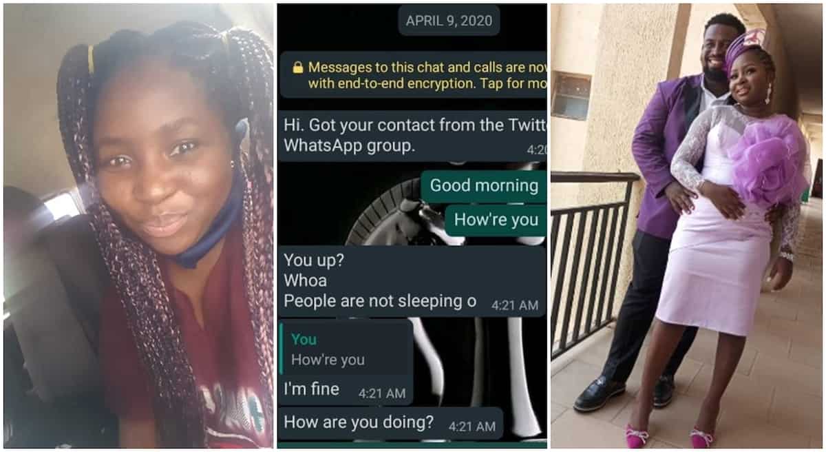 Photos of Ugo who sent a Whatsapp message to her man early in the morning.