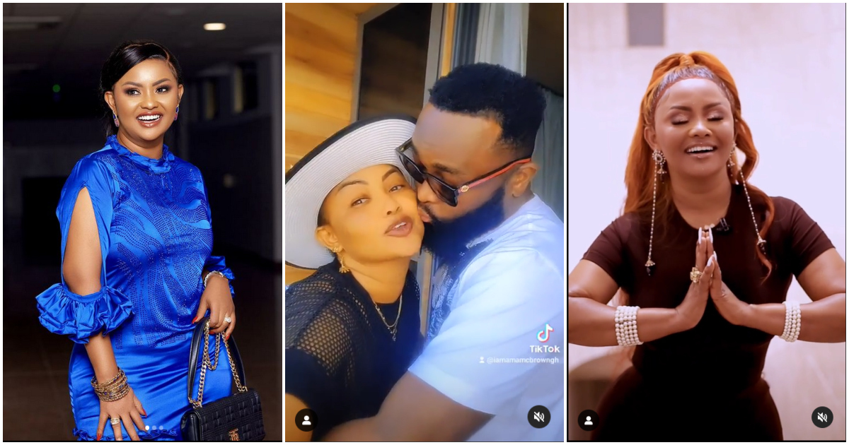 Nana Ama McBrown and her husband in a loved-up pose