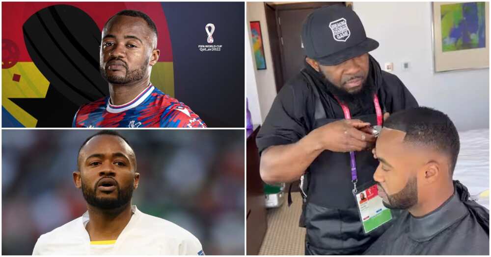 Jordon Ayew: Watch Video Of Black Stars Player Getting His Hair Trimmed By International Barber In Qatar