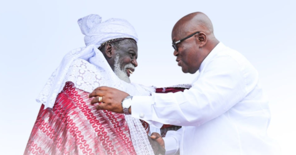 President Nana Akufo-Addo and the National Imam Osmanu Nuhu Sharubutu