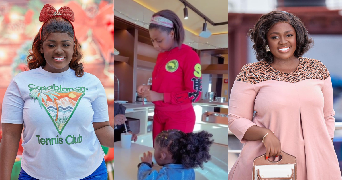 Tracey Boakye's nanny glows in new photos while on vacation with actress and kids (video)