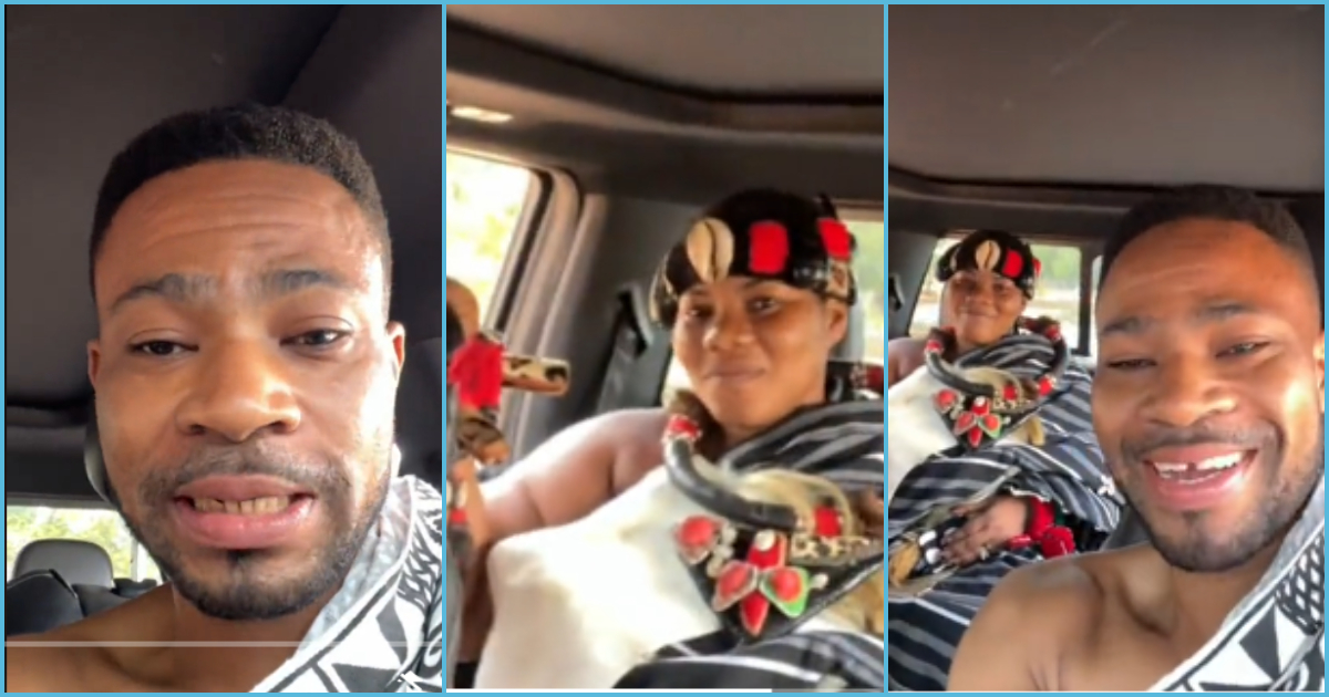 Kofi Adoma: Ghanaian journalist flaunts pretty wife, enjoys fun time with her in latest video