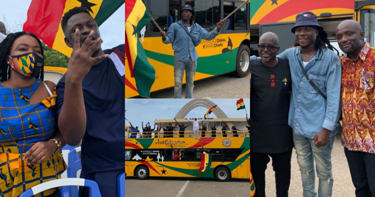 Stonebwoy joins Ghana Tourism Authority to outdoor 'Aunty Deede' buses