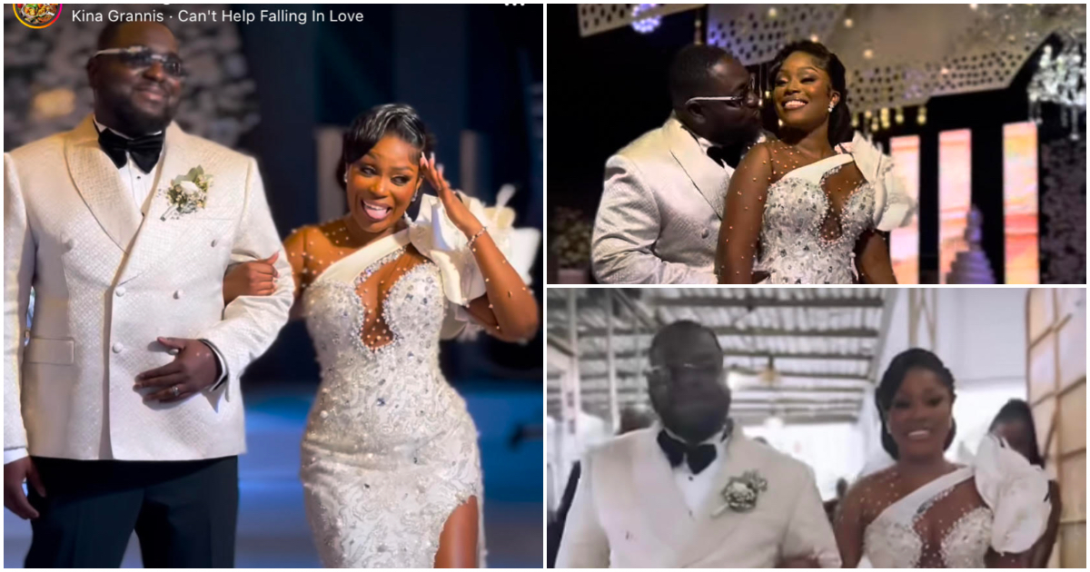 Wedding Dresses: Ghanaian Bride Sets High Standards As She Ties the Knot In An Elegant Thigh-High White Gown