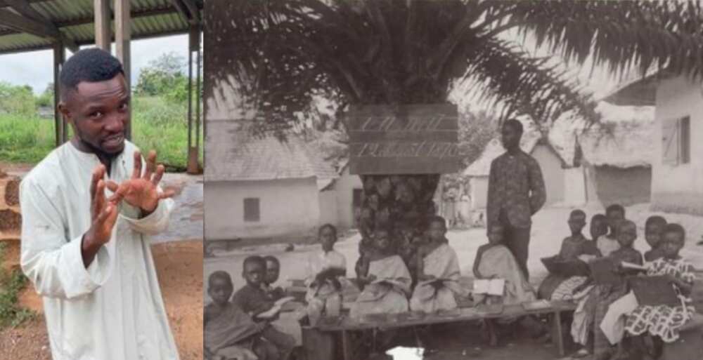 Teacher Kwadwo: Popular Ghanaian Comedian and Vlogger has Shares Picture of Ghanaian Pupils from 1912
