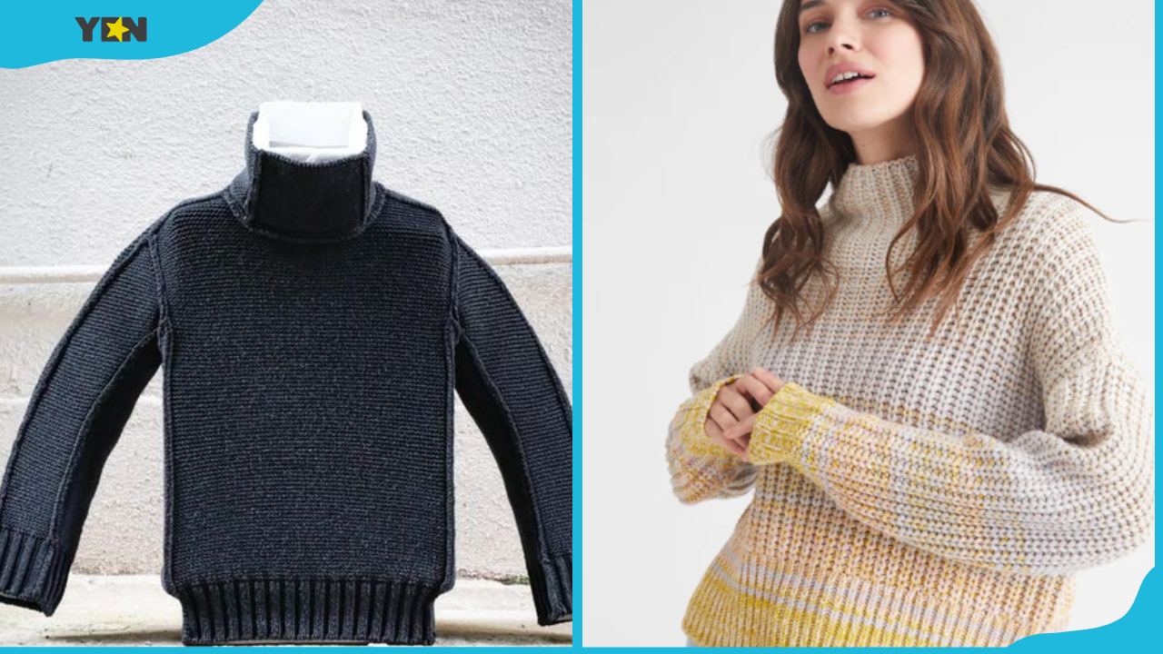 Image of funnel neck sweaters