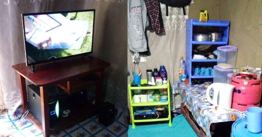 Humble bachelor shows off his simple, organised mabati bedsitter