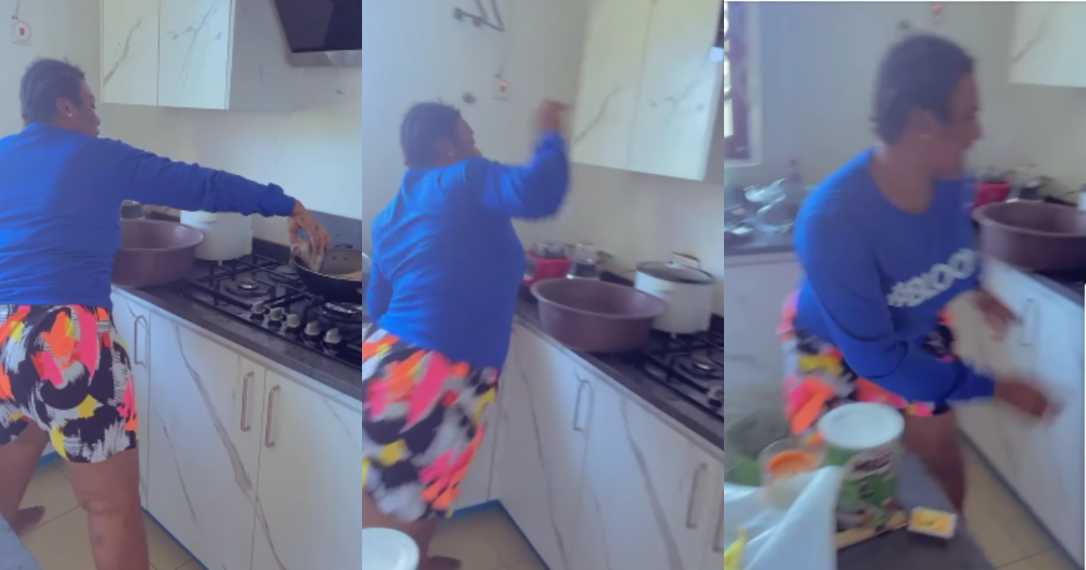 Video drops as Bridget Otoo struggles to fry fish; says cooking isn't her thing in video