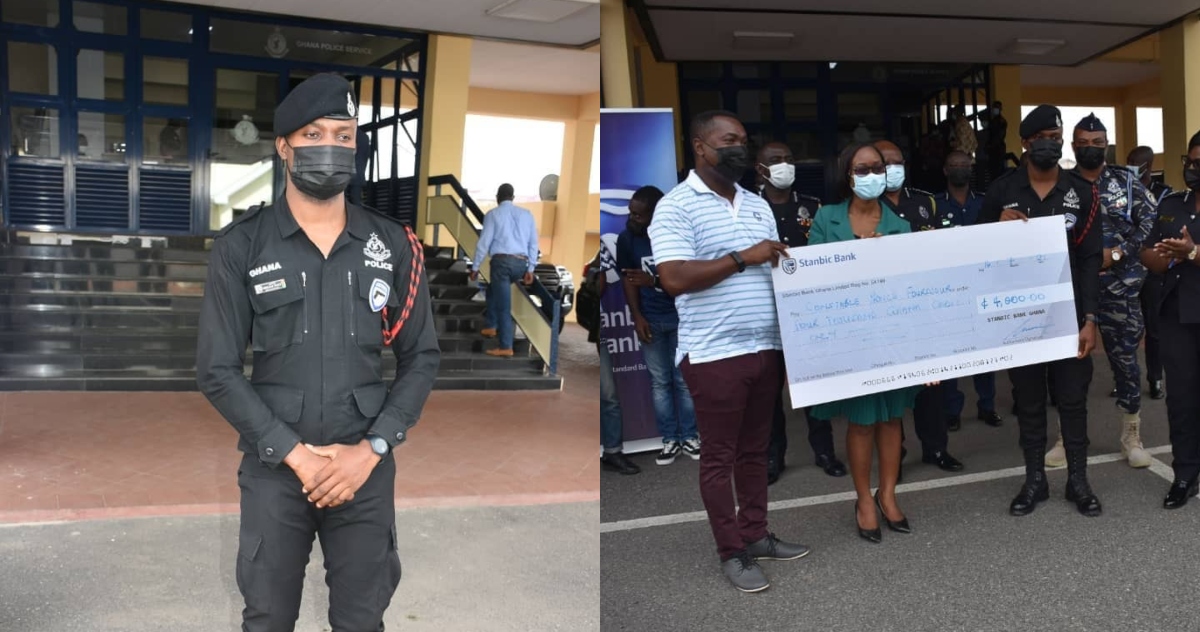 Constable Prince Fordjour: Police Officer Awarded GHc 11,000 for Returning GHc 2,000 Discharged by ATM
