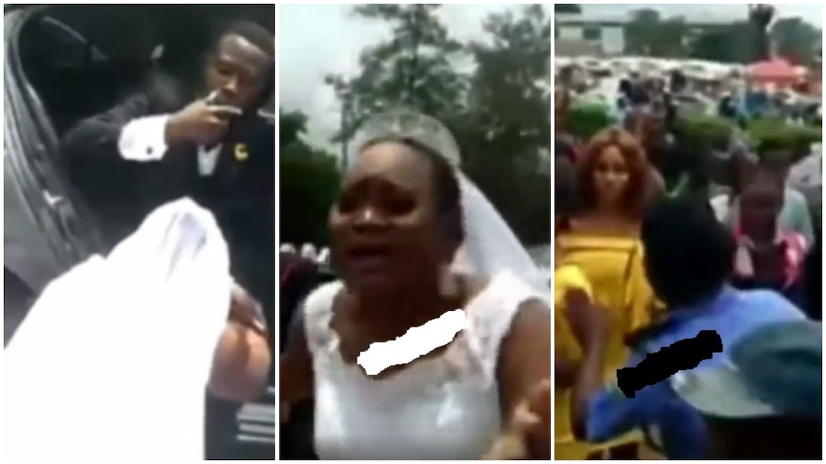 Bride kneels to beg as groom cancels wedding on their way to church in Abuja