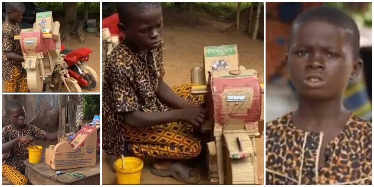 Talented Nigerian boy who built ATM machine with carton says he wants to be an engineer to produce things that work