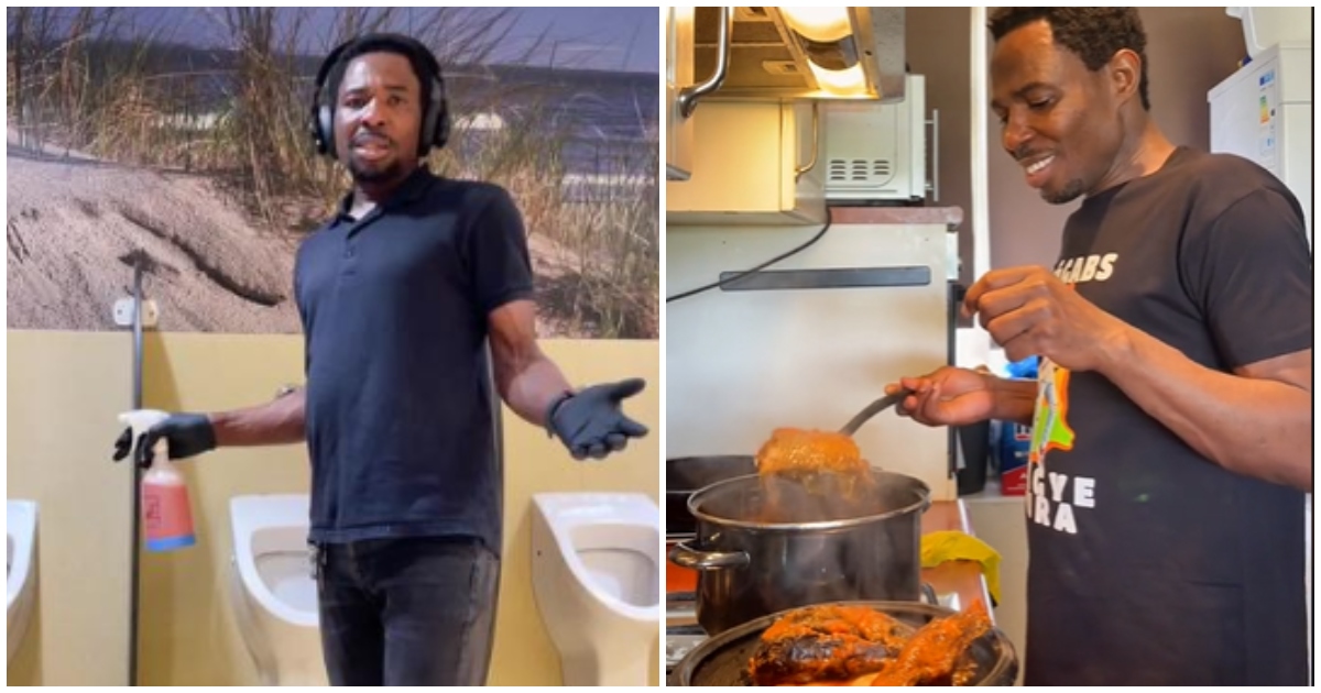 Ghanaian man who works as a janitor in the Netherlands flaunts handsome son in TikTok video: “I am enjoying here”