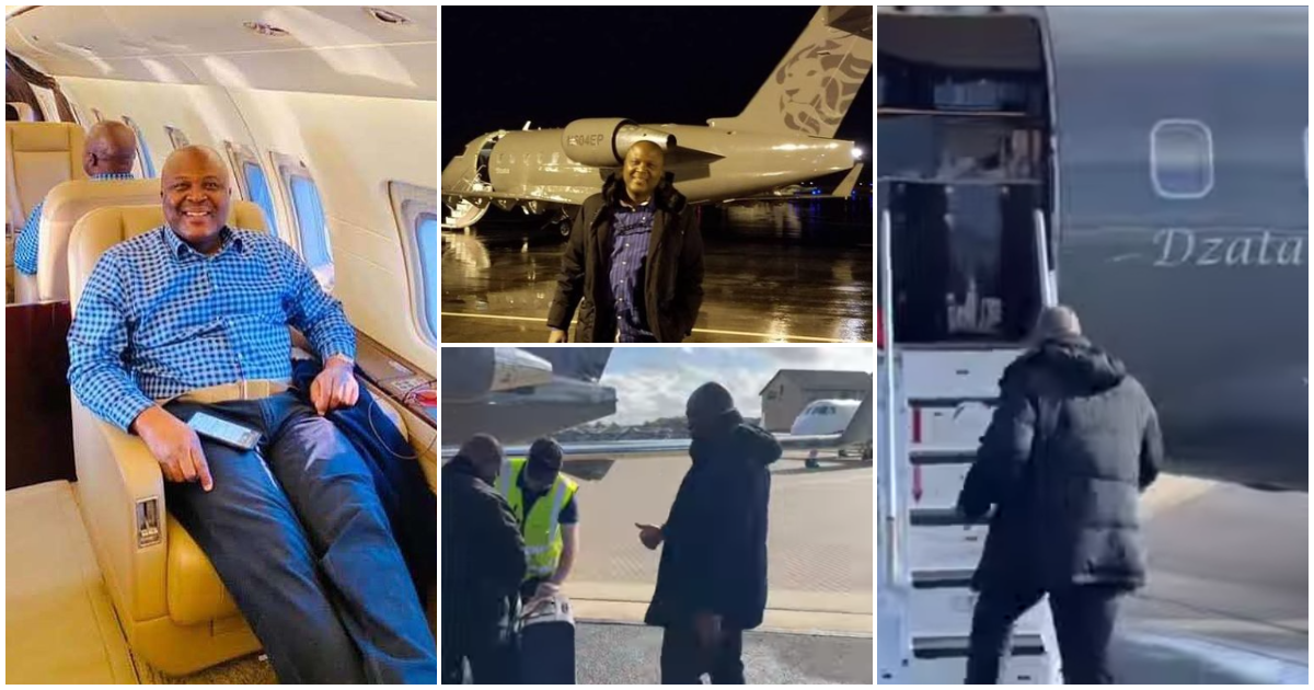 The rich gentleman: Ibrahim Mahama earns massive praise as video of his private jet's plush interior surfaces