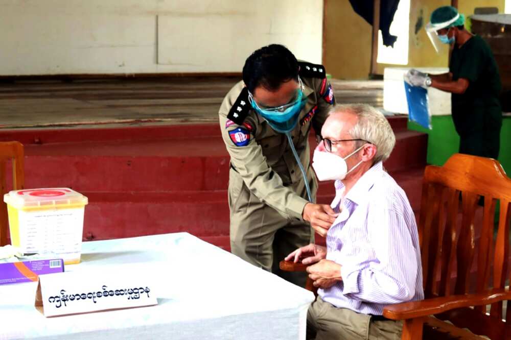 Sean Turnell, pictured in July 2021, was working as an adviser to Myanmar civilian leader Aung San Suu Kyi when he was detained shortly after 2021 coup