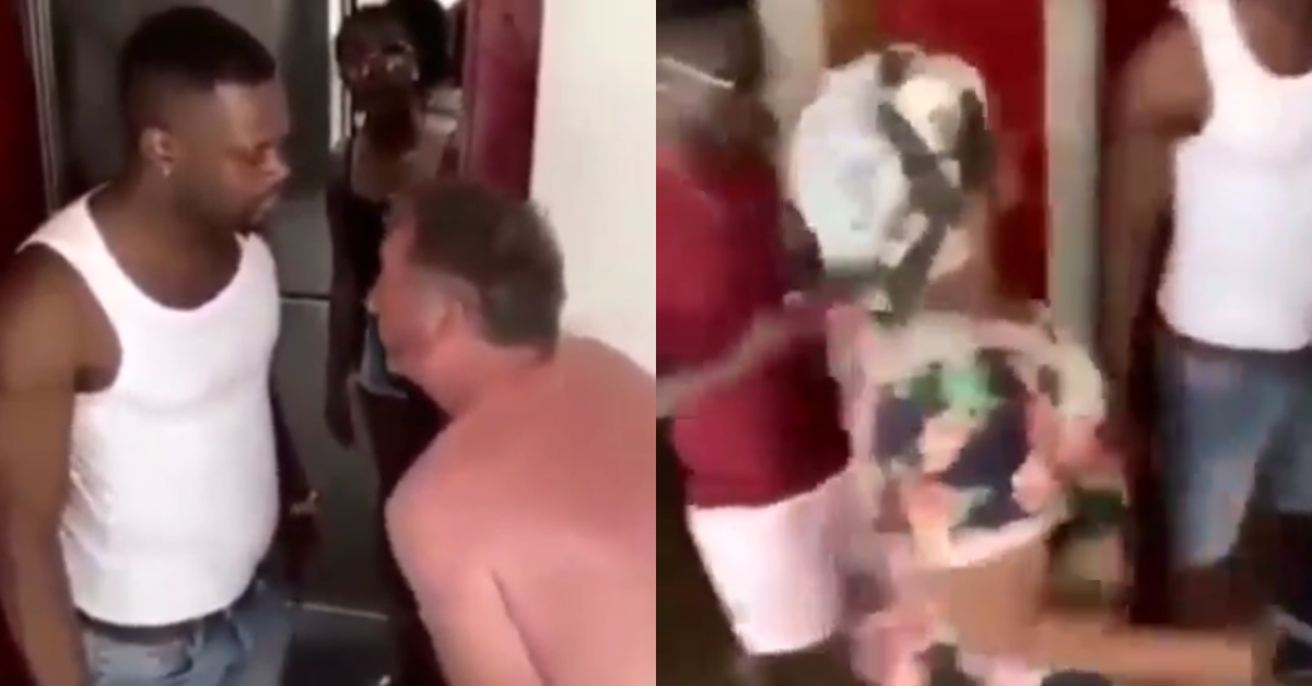 Ghanaian man clashes with Italian man in video after realizing they share same girlfriend