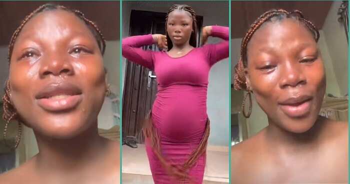 Woman cries uncontrollably after losing her unborn baby
