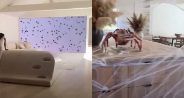 Halloween: Kim Kardashian transforms house into giant spider web for her kids