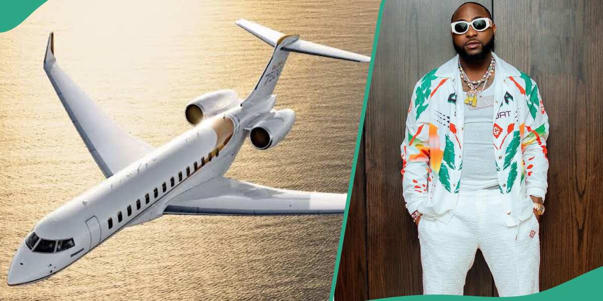Fans react as Davido acquires third private jet worth over $80m: "Where u see money?"