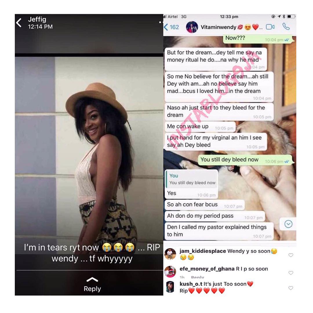 Nigerian video vixen Wendy allegedly bleeds to death after being used for ritual