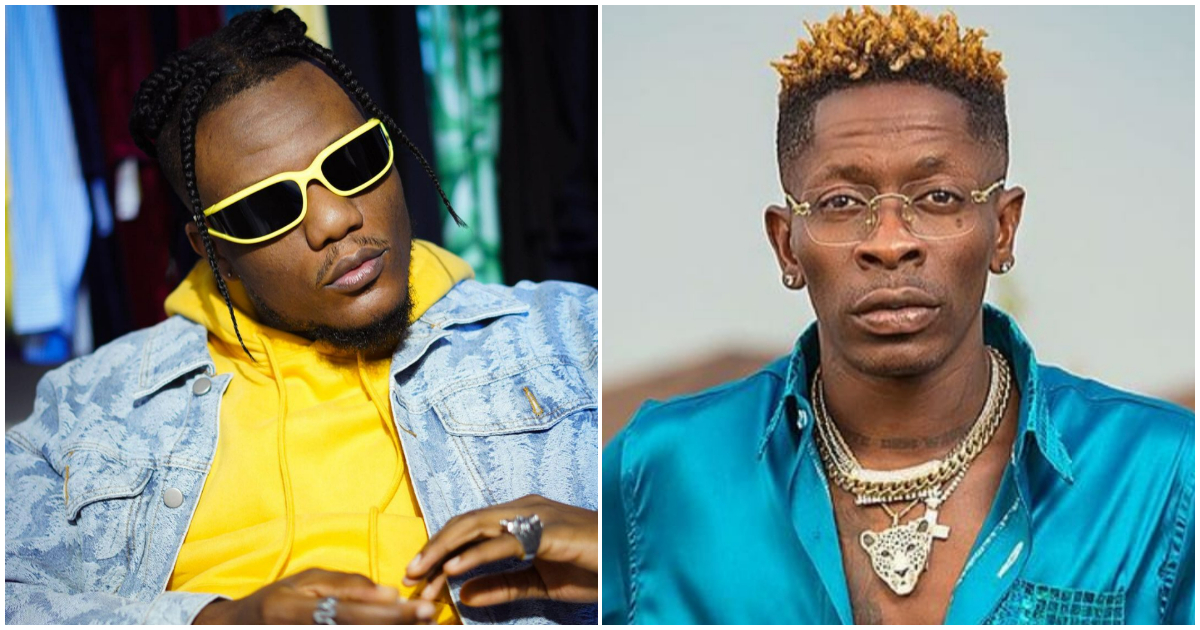 Pheelz (left) and Shatta Wale (right) in photos