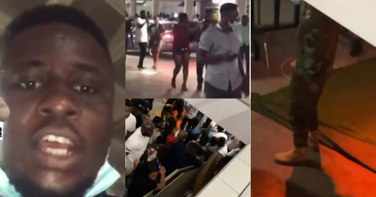 Confusion as police and military storm night club in Kumasi to scatter huge party (Videos)